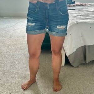 Vigoss Blue Distressed Jean Shorts